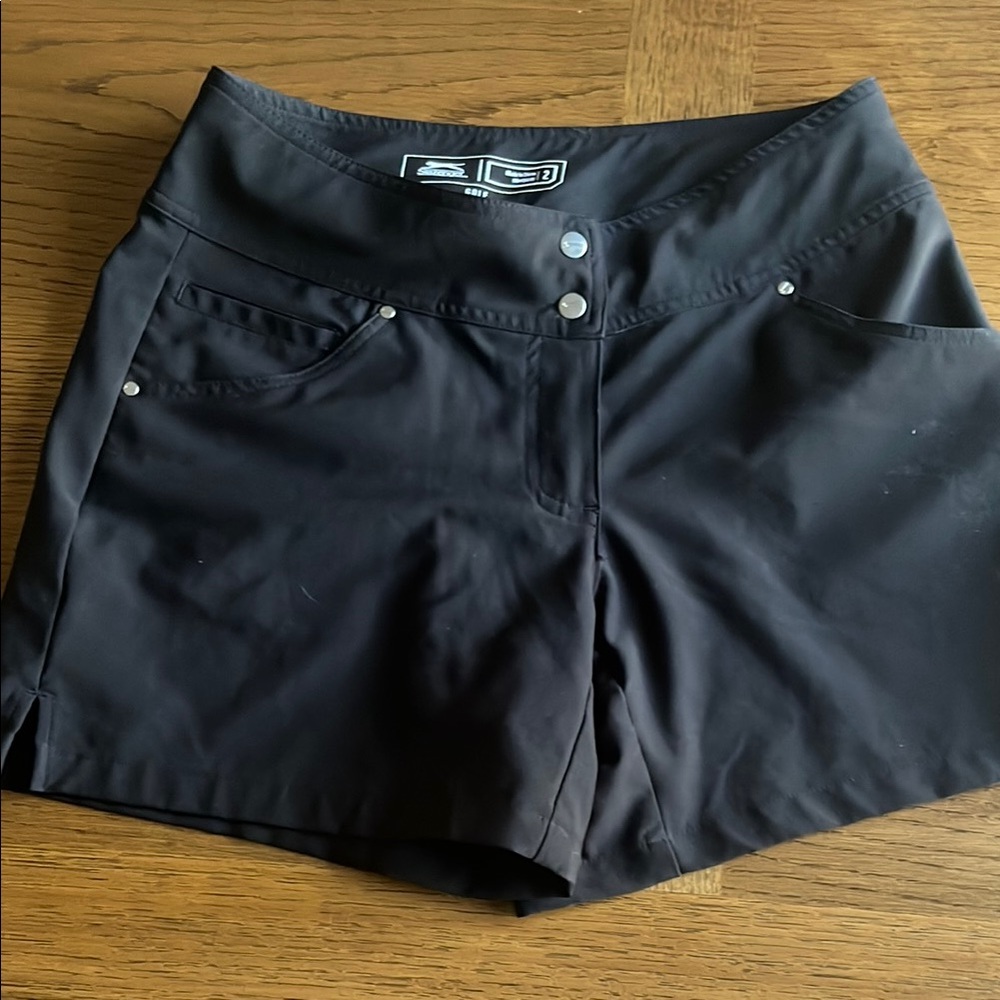 Slazenger Black High Waist Shorts Tailored Fit